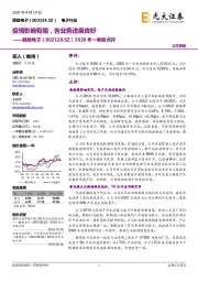 2020年一季报点评：疫情影响有限，各业务进展良好