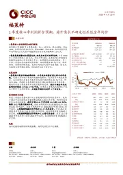 1季度核心净利润符合预期，海外需求不确定性压低全年均价