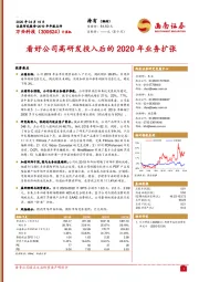 看好公司高研发投入后的2020年业务扩张