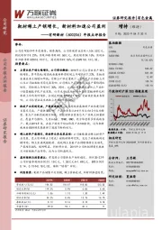 年报点评报告：靶材稀土产销增长，新材料加速公司盈利