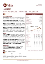 AirPods业务持续高成长，2H20关注手表、无线充电等表现