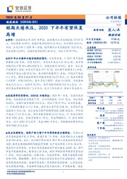 短期业绩承压，2020下半年有望恢复高增