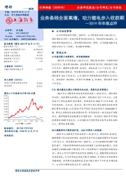 2019年年报点评：业务条线全面高增，动力锂电步入收获期