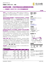 2019年年度报告点评:业绩符合预期,外延并购后综合治理规模优势将现