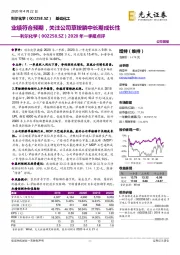 2020年一季报点评:业绩符合预期,关注公司草铵膦中长期成长性
