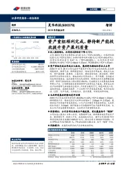 2019年年报点评:资产重组顺利完成,静待新产能投放提升资产盈利质量