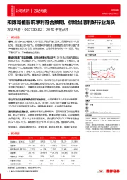 2019年报点评:扣除减值影响净利符合预期,供给出清利好行业龙头