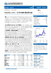 19Q4收入+43%，20年利润有望逐季改善