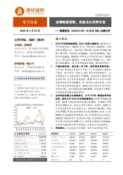 19年及20Q1业绩点评:业绩略超预期,单晶龙头优势尽显