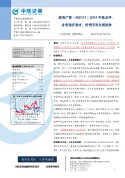 2019年报点评：业务稳步推进，疫情不改长期趋势