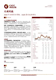 2019年业绩符合预期，1Q20盈利延续增长