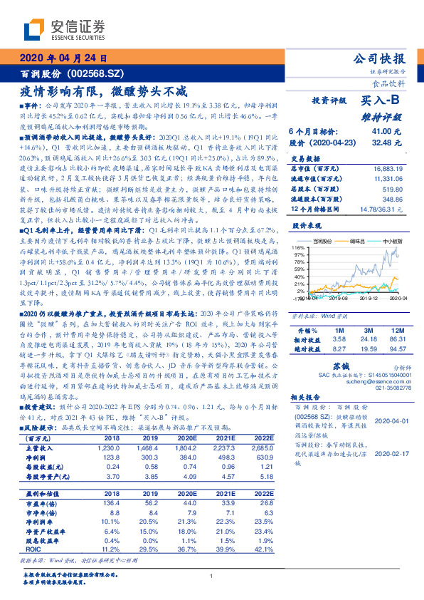 疫情影响有限，微醺势头不减