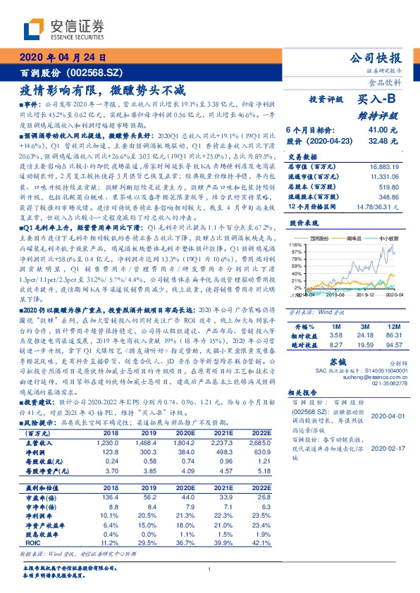 疫情影响有限，微醺势头不减