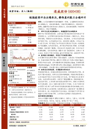 短期疫情冲击业绩承压，静待盈利能力企稳回升