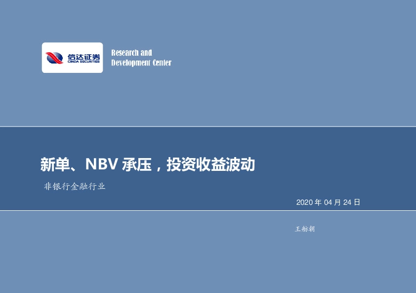 新单、NBV承压，投资收益波动