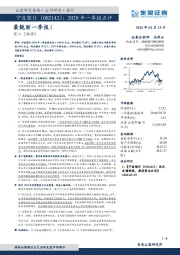 2020年一季报点评：最靓丽一季报！