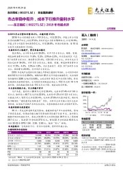 2019年年报点评：市占率稳中有升，成本下行推升盈利水平