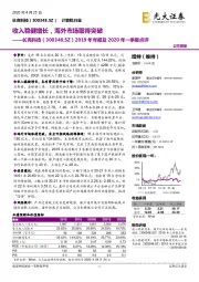 2019年年报及2020年一季报点评：收入稳健增长，海外市场取得突破