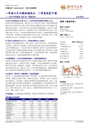 2019年年报及2020年一季报点评：一季度公司业绩短期承压，二季度恢复可期