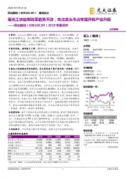 2019年报点评:氟化工供给侧改革趋势不改,关注龙头市占率提升和产业升级
