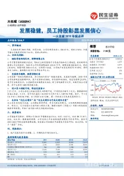 大名城2019年报点评：发展稳健，员工持股彰显发展信心