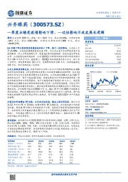 一季度业绩受疫情影响下滑，一过性影响不改发展长逻辑