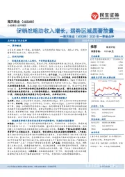 2020年一季报点评：促销战略助收入增长，弱势区域显著放量