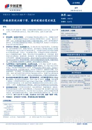 2020年一季报点评：价格原因使业绩下滑，看好疫情后需求恢复