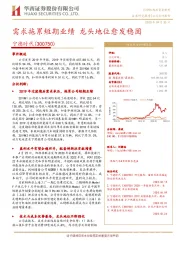 需求拖累短期业绩 龙头地位愈发稳固