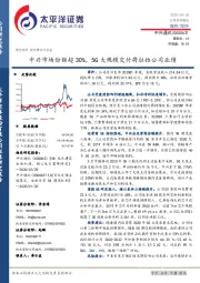 中兴市场份额超30%,5G大规模交付将拉抬公司业绩