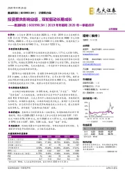 2019年年报和2020年一季报点评：投资损失影响业绩，双轮驱动长期成长