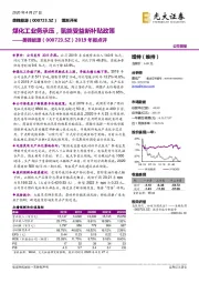 2019年报点评：煤化工业务承压，氢能受益新补贴政策