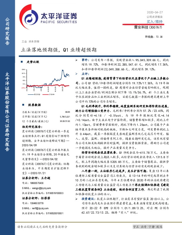 立法落地预期强，Q1业绩超预期
