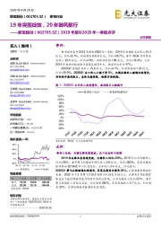 2019年报&2020年一季报点评:19年突围绽放,20年御风前行
