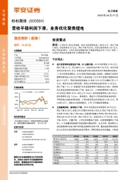 营收平稳利润下滑,业务优化聚焦锂电