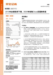 2019年业绩有所下滑，2020年收购Cloos后蓄势待发