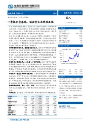 一季报利空落地，低油价主业弹性显现