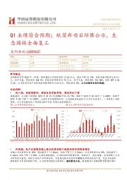 Q1业绩符合预期；纸浆新项目环保公示，生态园林全面复工