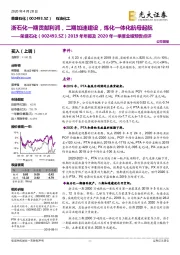 2019年年报及2020年一季度业绩预告点评：浙石化一期贡献利润，二期加速建设，炼化一体化航母起航