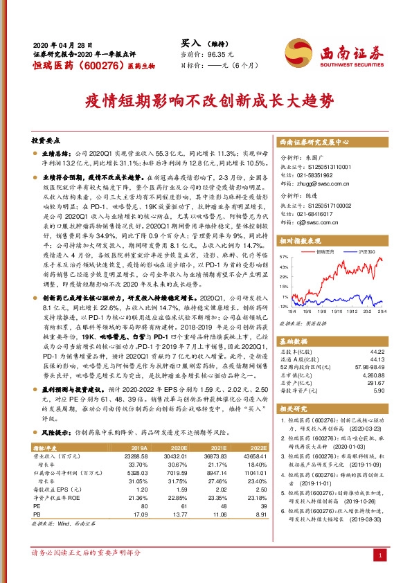 疫情短期影响不改创新成长大趋势