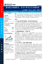 年报及一季报点评:盈利能力短期承压,在手订单充足为业绩护航