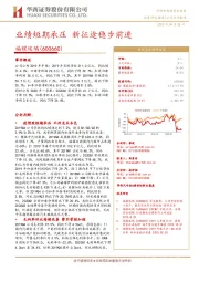 业绩短期承压 新征途稳步前进