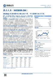 2020Q1受疫情影响业绩出现下滑，中长期增长动力不改