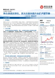 2020年一季报点评：降负债提供弹性，更关注盈利提升和扩产能节奏