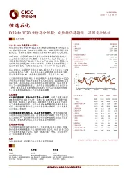 FY19和1Q20业绩符合预期；成长性仍将持续，巩固龙头地位