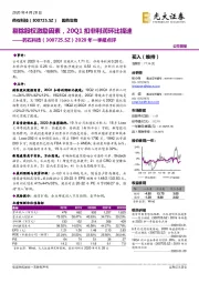 2020年一季报点评:剔除股权激励因素,20Q1扣非利润环比提速