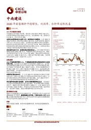 2020年销售额料平稳增长，利润率、杠杆率边际改善