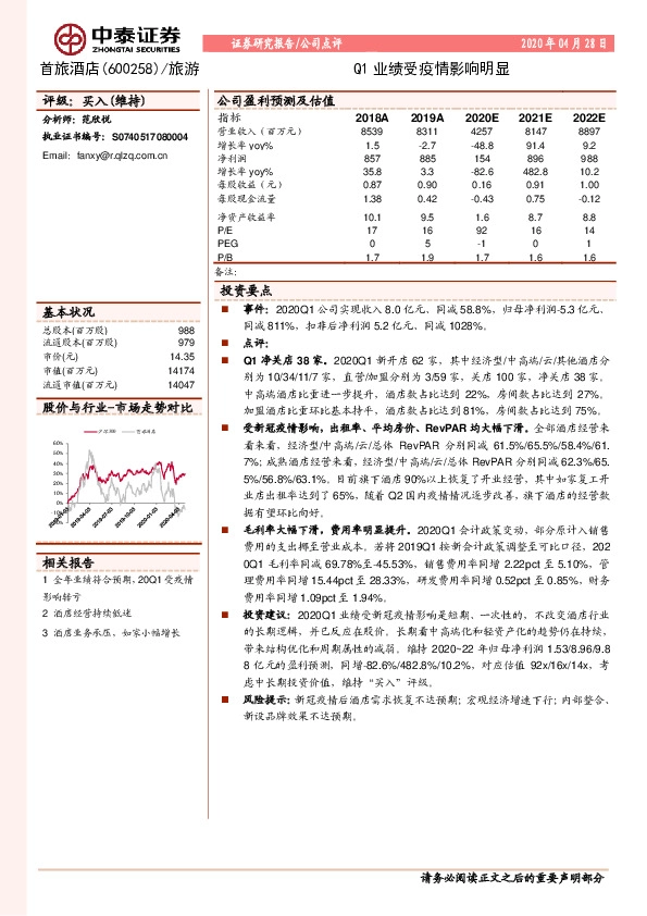 Q1业绩受疫情影响明显