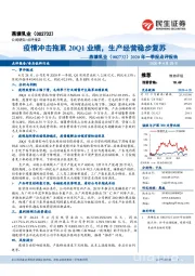 2020年一季报点评报告：疫情冲击拖累20Q1业绩，生产经营稳步复苏