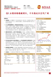 Q1业绩持续稳健增长，中长期成长空间广阔